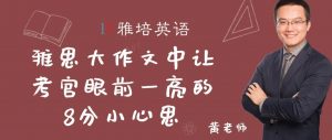 雅思大作文中让考官眼前一亮的8分小心思